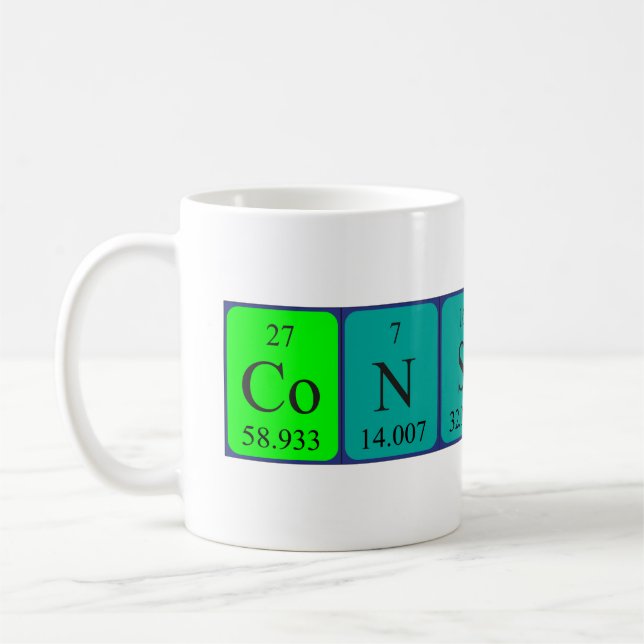 Tasse constante de nom de table périodique (Gauche)