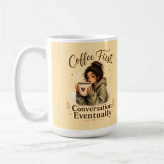 Tasse Conversation Éventuelle Café D'abord Fi