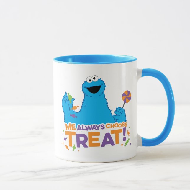 Tasse Cookie Monster - Moi toujours choisir friandise (Droite)