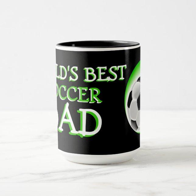 Tasse Cool Amusant Mondes merveilleux Meilleur Soccer Pa (Centre)