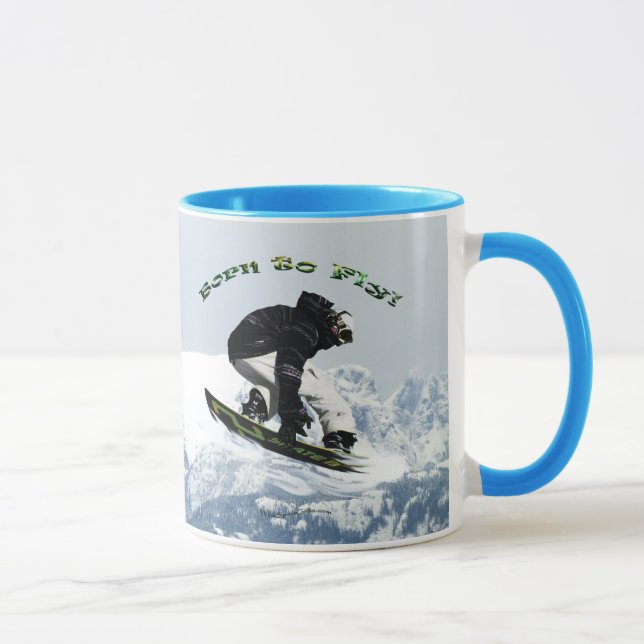 Tasse Cool Snow Boarder Hiver Sports Thème (Droite)