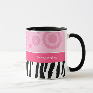 Tasse Copie à la mode de zèbre de chaussures roses