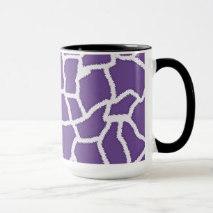 Tasse Copie foncée de girafe de lavande ; Rétro tableau