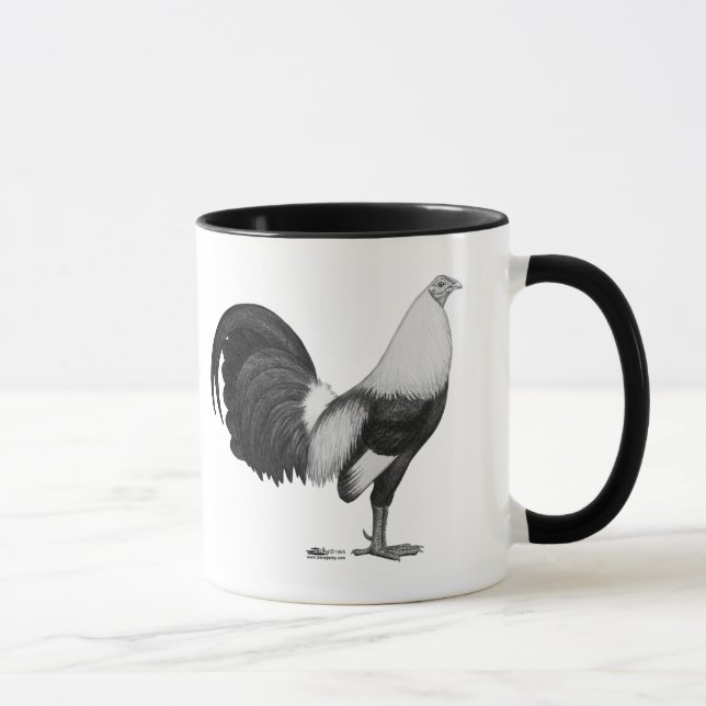 Tasse Coq de combat gris à ailes de canard (Droite)