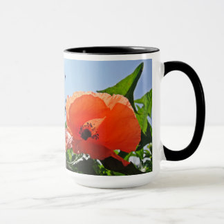 Tasse Coquelicot rouge : "Bonne journée !"