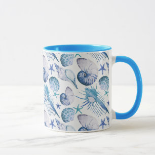 Tasse Coquilles d'aquarelle