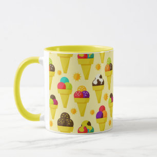 Tasse Cornets de crème glacée colorés de bande dessin