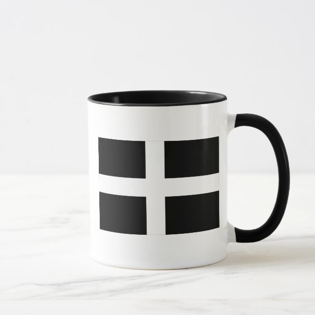 Tasse Cornwall - Cornish Flag / St. Piran's (Droite)