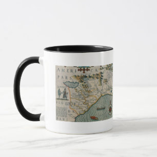 Tasse Côte de la Caroline du Nord, détail de la carte