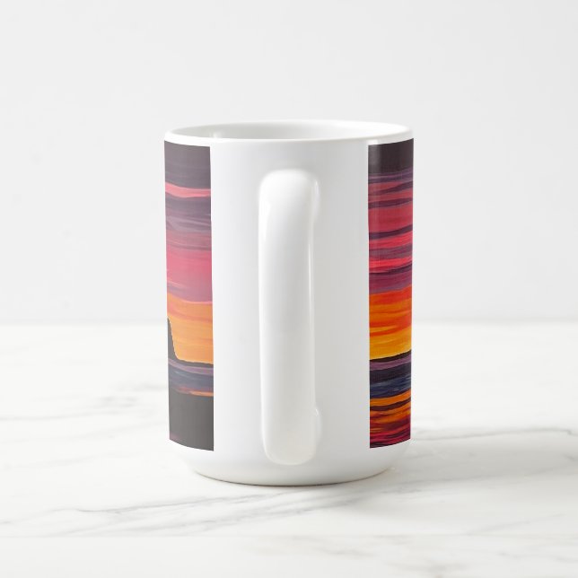 Tasse Coucher de soleil côtier (Poignée)