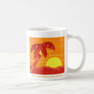 Tasse Coucher de soleil orange tropical