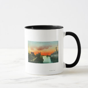 Tasse Coucher de soleil sur le port ViewStockton, CA
