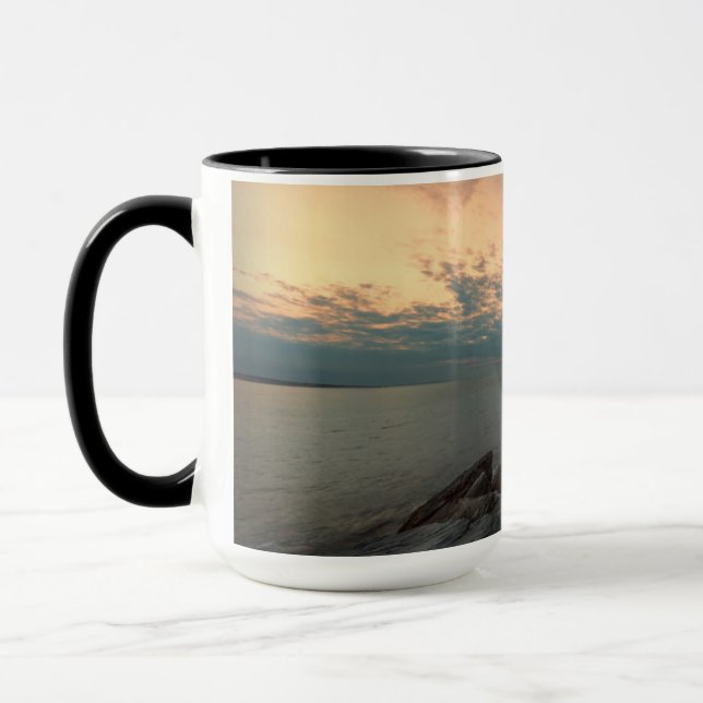 Tasse Coucher du soleil au phare de colline de château (Gauche)