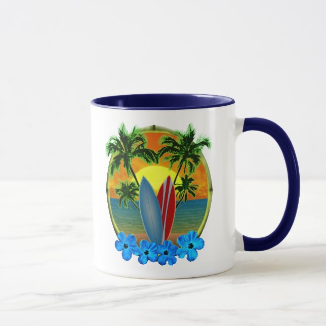 Tasse Coucher du soleil et planches de surf (Droite)