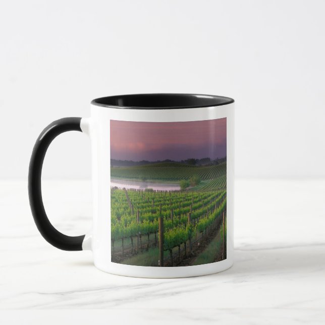 Tasse Couleur du lever de soleil dans le brouillard loin (Gauche)
