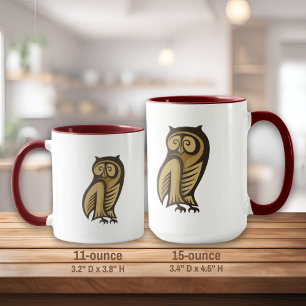 Tasse Couleur du symbole de hibou