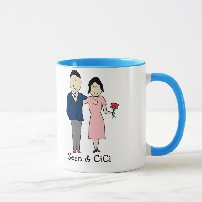 Tasse Couples - couleurs faites sur commande (Droite)