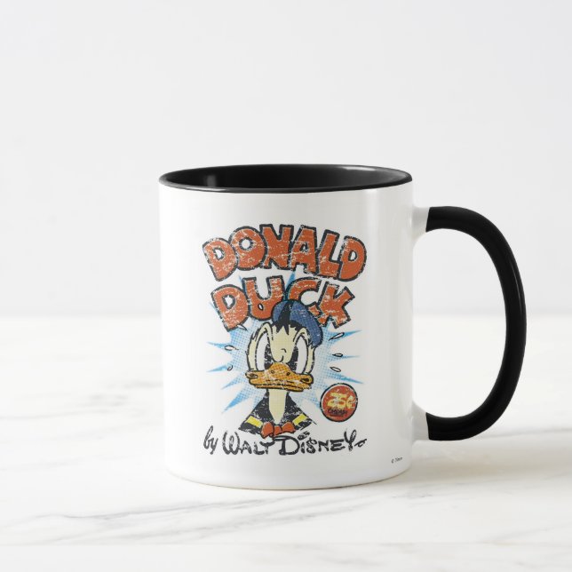 Tasse Couverture de bande dessinée Donald Vintage (Droite)
