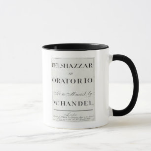 Tasse Couverture du score pour le Belshazzar par Handel