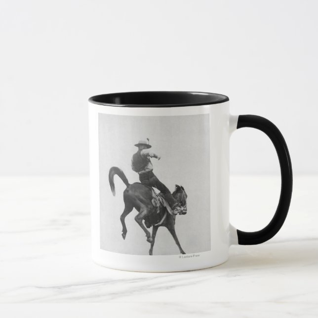 Tasse Cowboy Ned Coy Riding Bronco (Droite)