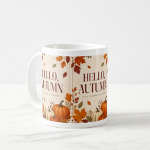 Tasse Cozy Autumn | Bonjour l'automne Citrouille &