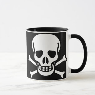 Tasse Crâne et noir d'os croisés