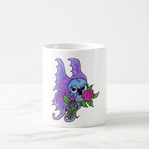 Tasse crâne et rose tatouage flash Psyko-Dazie