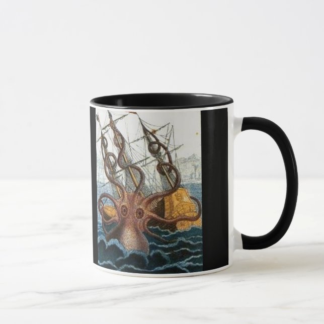 Tasse Créature victorienne de mer de poulpe de Steampunk (Droite)