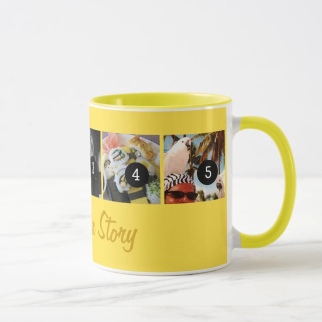 Tasse Créez vos propres disent votre jaune d'images de (Droite)