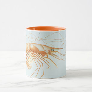 Tasse Crevettes vintages, Vie Marine Animaux de l'océan 