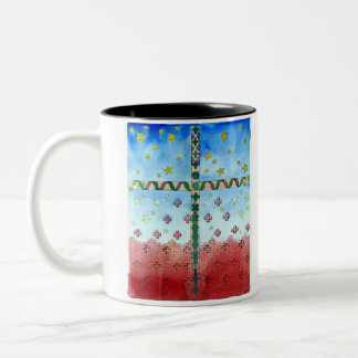 Tasse croisée d'aquarelle