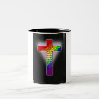 Tasse croisée d'arc-en-ciel