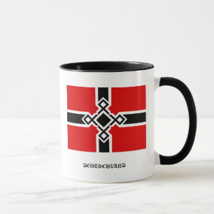 Tasse croisée de drapeau de Rune d'Allemand