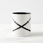 Tasse croisée d'épées de Katana