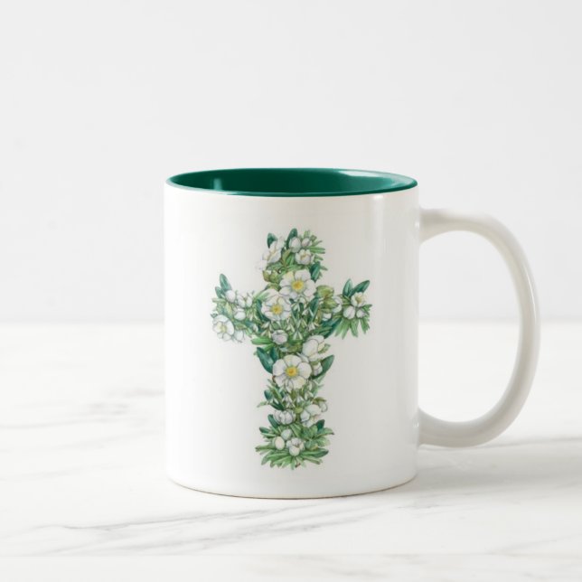 Tasse croisée - fleurs d'hiver (Droit)