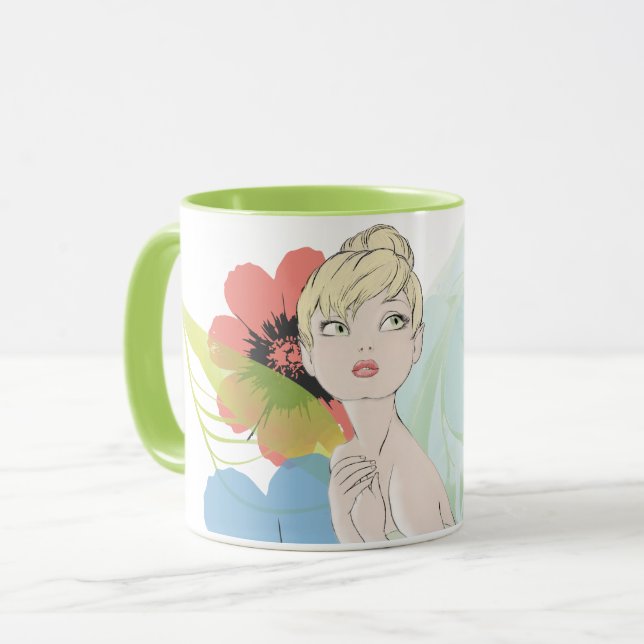 Tasse Croquis Bell Tinker Avec Fleurs Cosmos (Devant gauche)