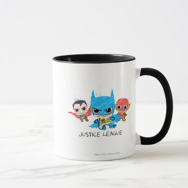 Tasse Croquis de la Mini Justice League (Droite)