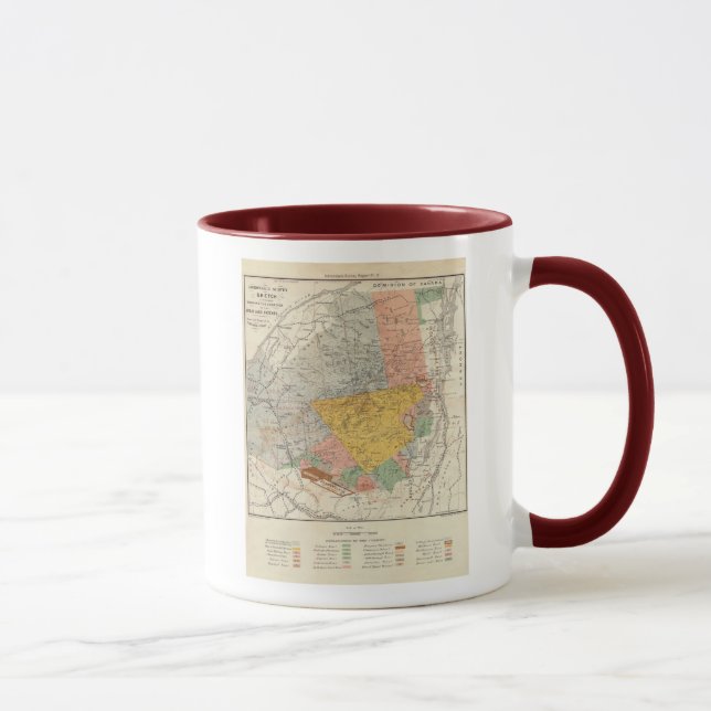 Tasse Croquis d'enquête d'Adirondack - carte de (Droite)