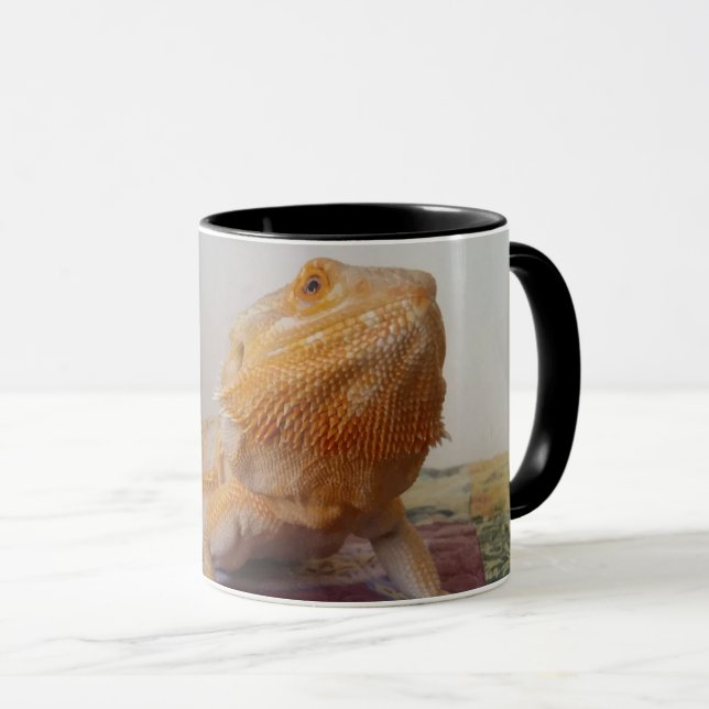 Tasse Curieux Porte Dragon Photo Design Drôle (Devant droit)