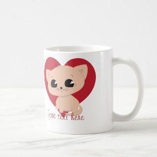 Tasse customisée mignonne de chaton