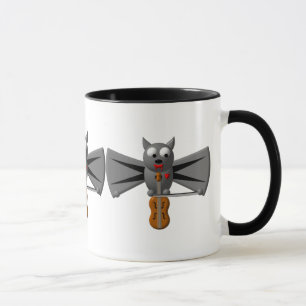 Tasse Cute chauve-souris vampire jouant du violon