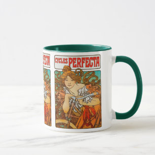 Tasse Cycles Perfecta, Alphonse Mucha Art Nouveau