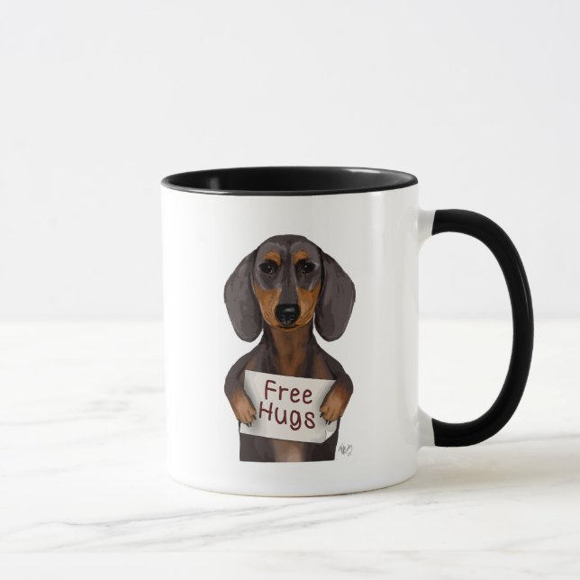 Tasse Dachshund Free Hugs (Droite)