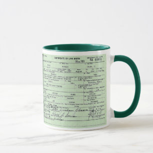 Tasse d'acte de naissance d'Obama