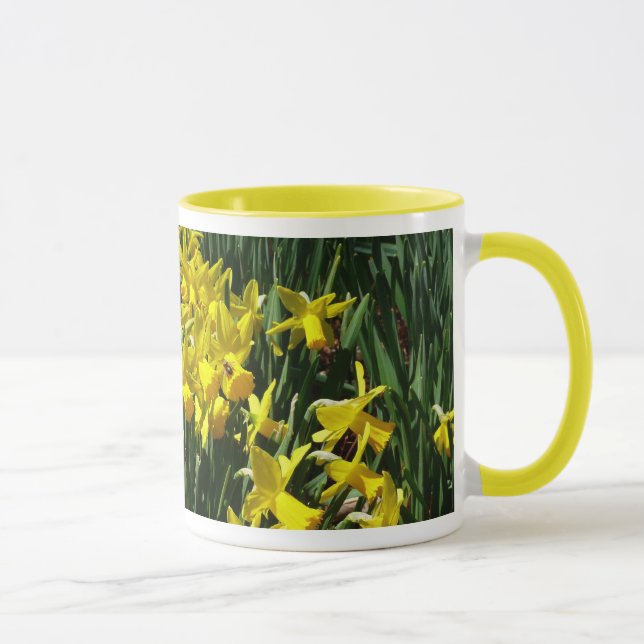 Tasse Daffodiles Jaunes I Fleurs De Printemps Cheveux (Droite)