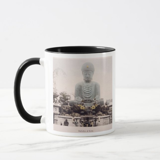 Tasse Daibutsu à Kobe, c.1880 (P.R. d'albumen coloré par (Gauche)