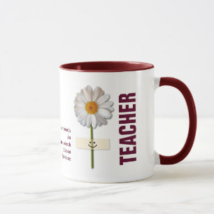 Tasse Daisy Design Professeur Appréciation personnalisée