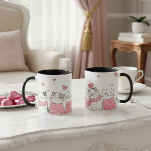 Tasse d'amour de chat mignon Chats adorables avec 