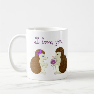 Tasse d'amour de hérisson
