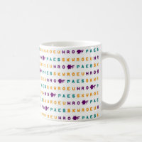 Tasse d'amour de joie de paix de Steno